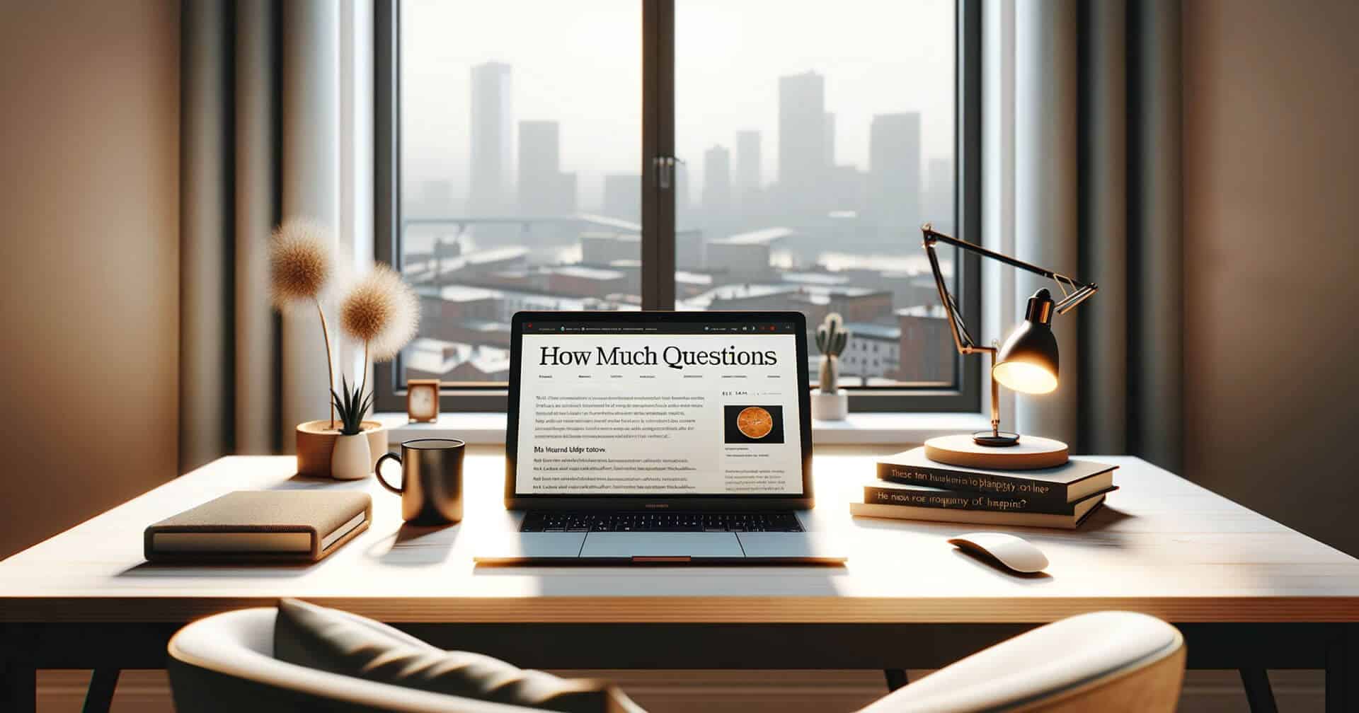 A laptop on a desk with a newspaper on it, showing how much news answers could be revealed.