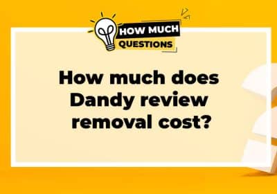 How much does Dandy review removal cost?