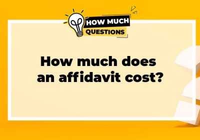 How much does an affidavit cost?
