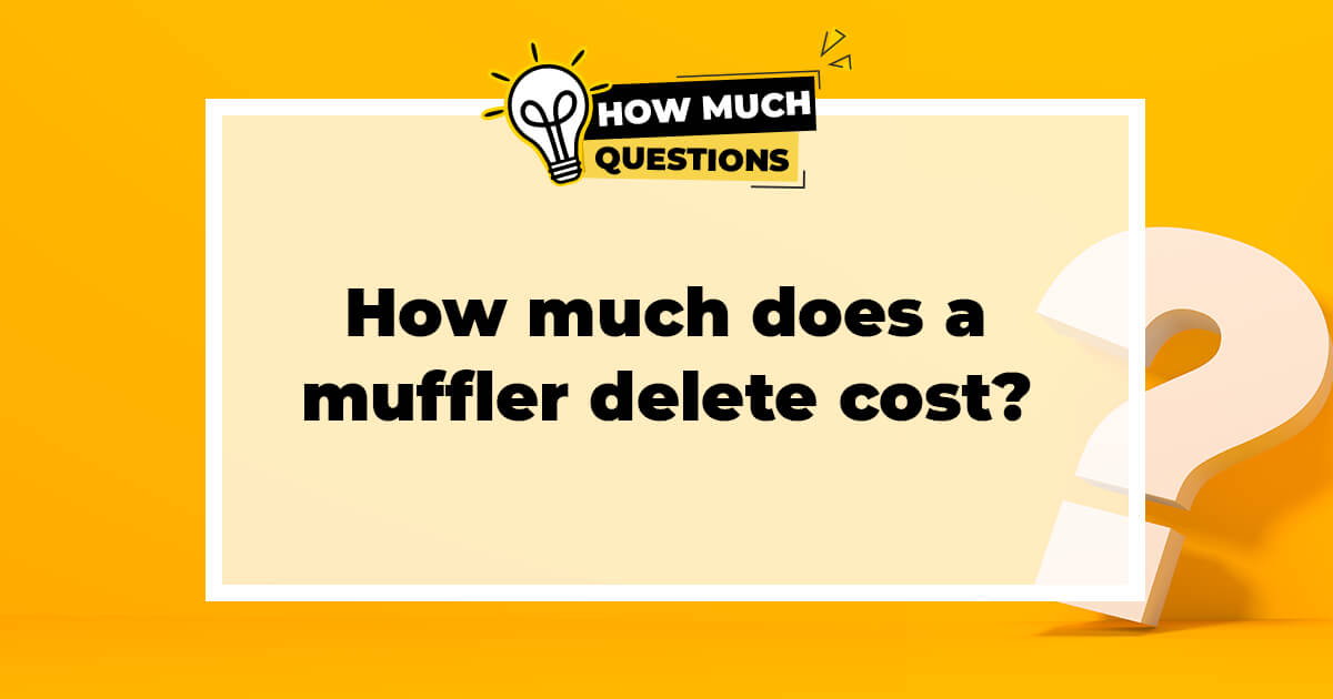 How much does a muffler delete cost?